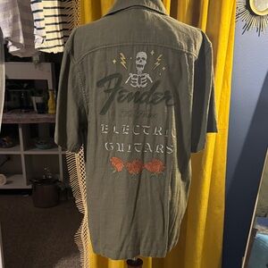 Lucky Brand Green Graphic Polo Shirt